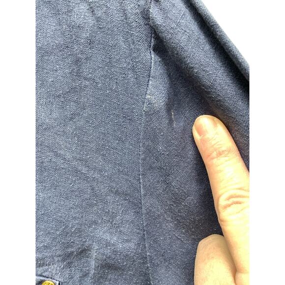 Ellen Tracy Linen Top Double Pocket 3/4 Sleeves Blouse Size 1X - Picture 4 of 11